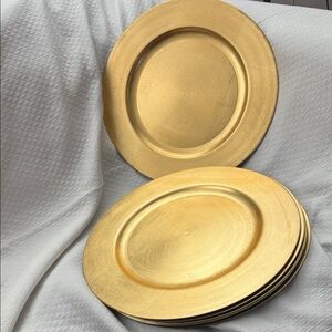 Gold Charger Plates set of six